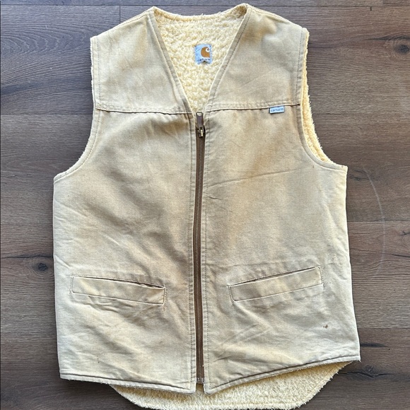 Carhartt Vintage Wool Tan Vest !!